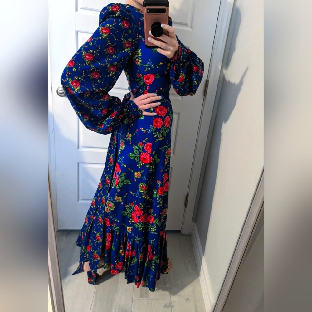 The Vampire's Wife The Villanelle floral-print cotton midi dress